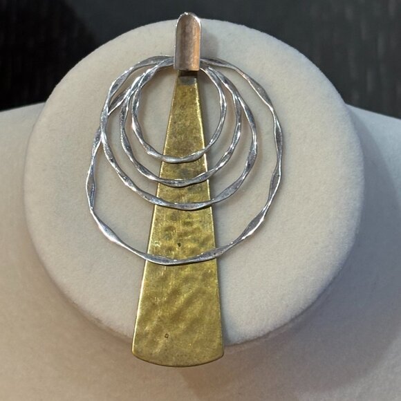 Robert Lee Morris (RLM) Studio Sterling Silver- Brass Necklace - Picture 3 of 13
